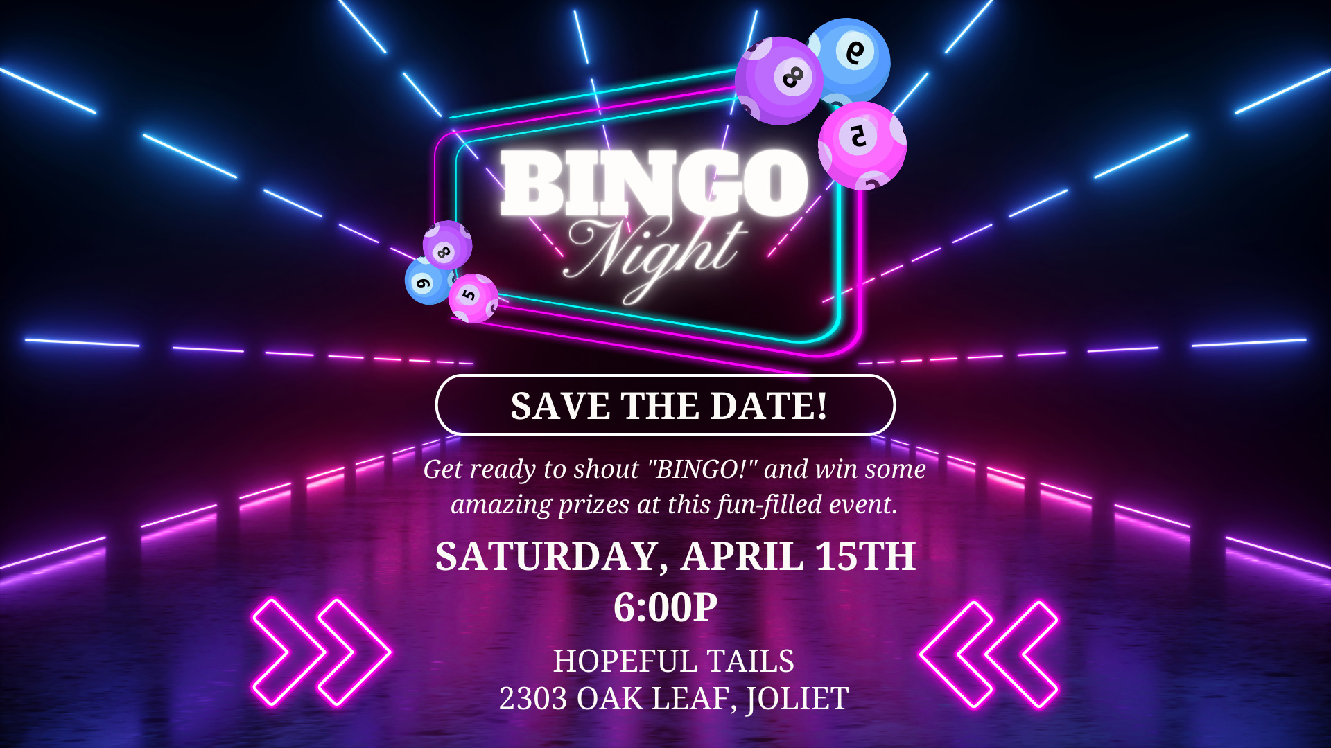 Purple Illustrated Bingo Night Facebook Post Facebook Event Cover